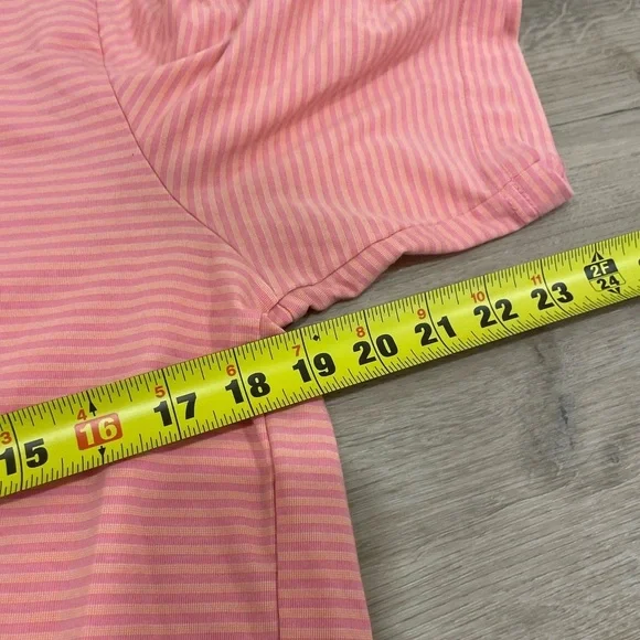 Criquet Men's Coral Striped Shirt - Picture 8 of 11